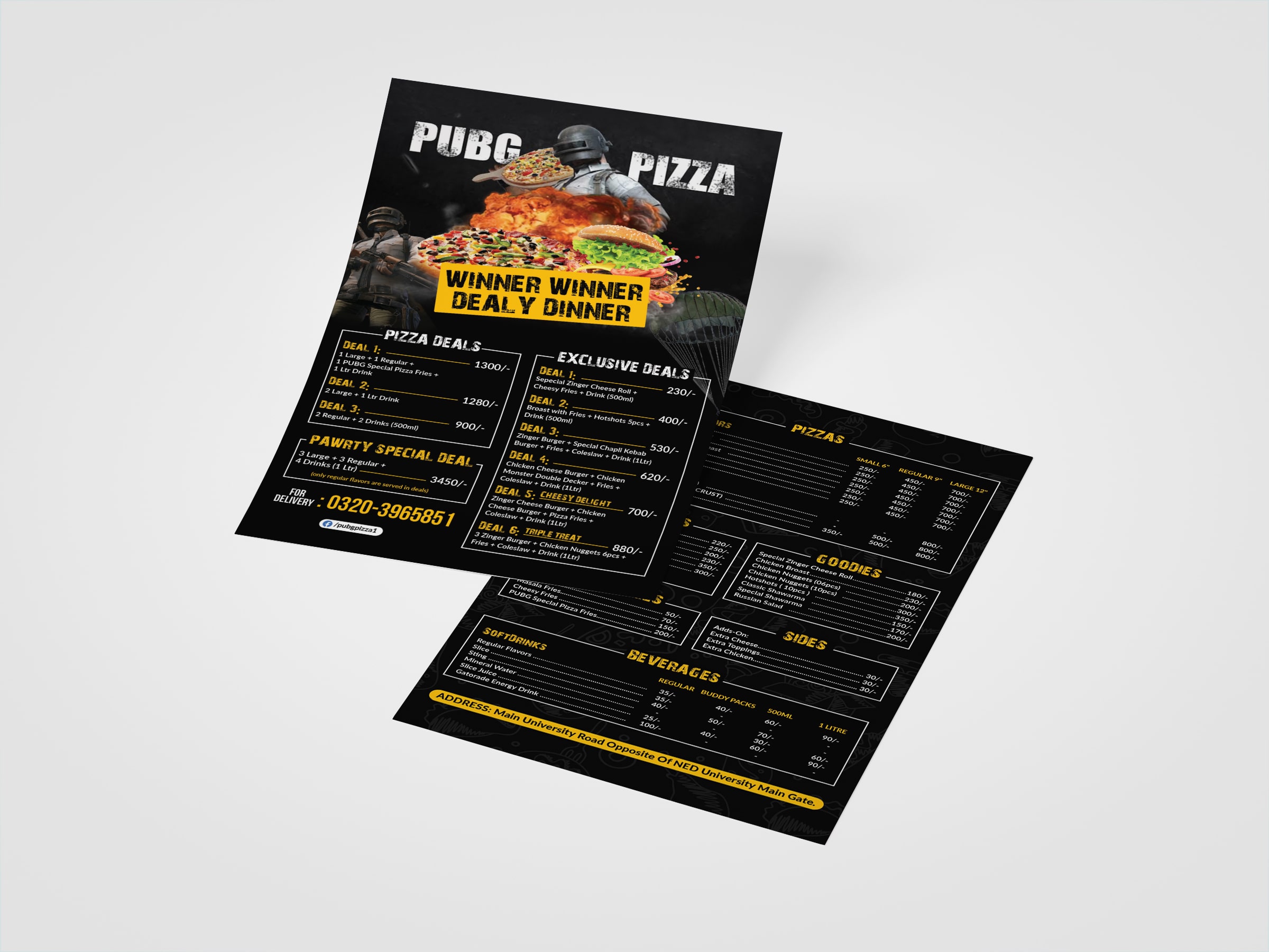 Modern double vertical flyer design sample in Detroit ,MI