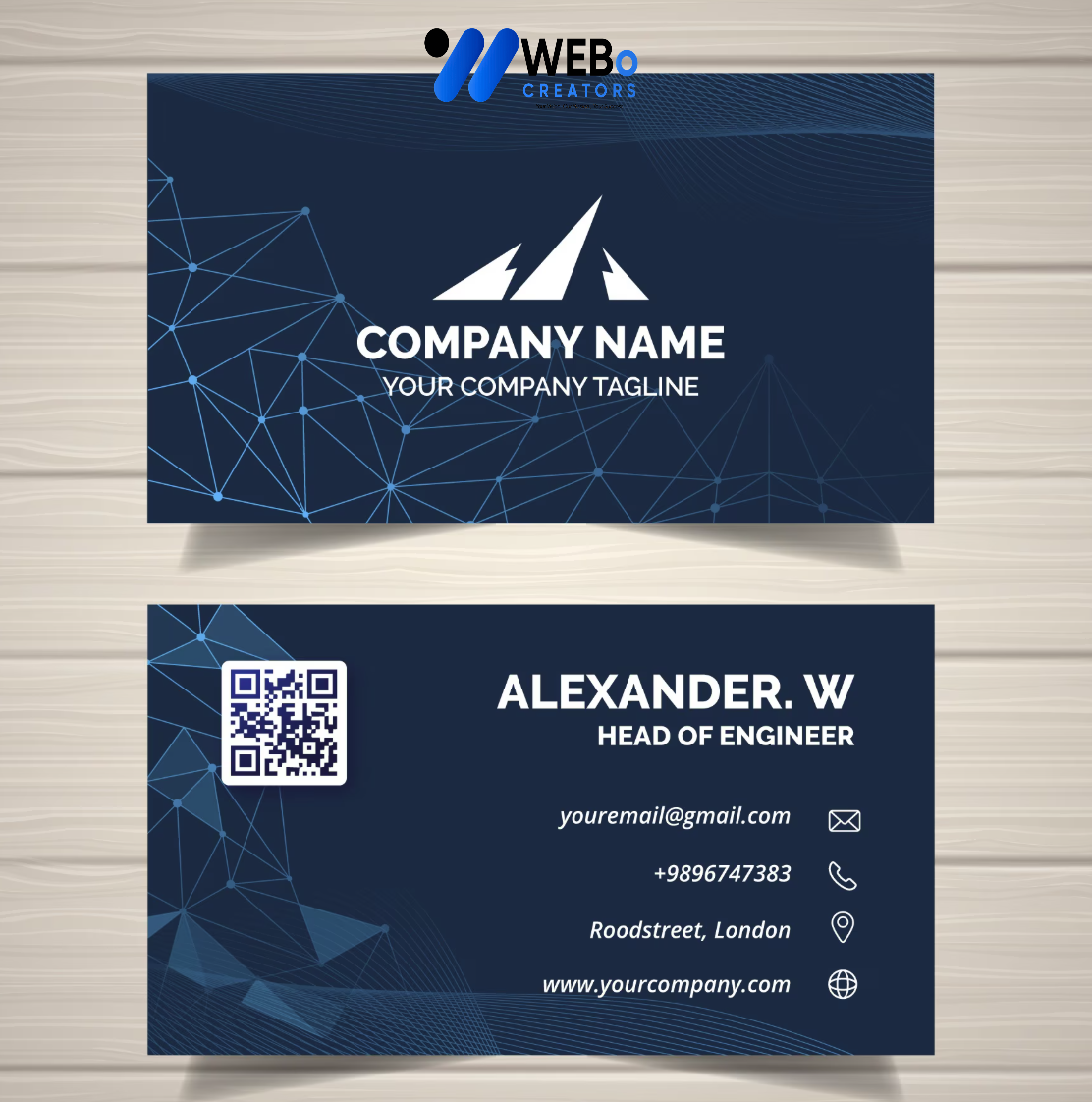 Elegant Professional Business card design with golden stripes Agency in Detroit ,MI